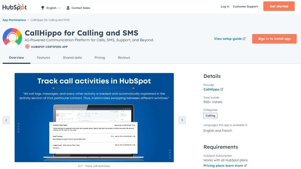 Cloud-based business phone system within HubSpot